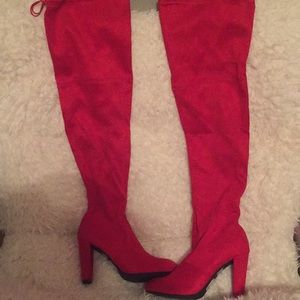 Red over the knee boots👢👑✨